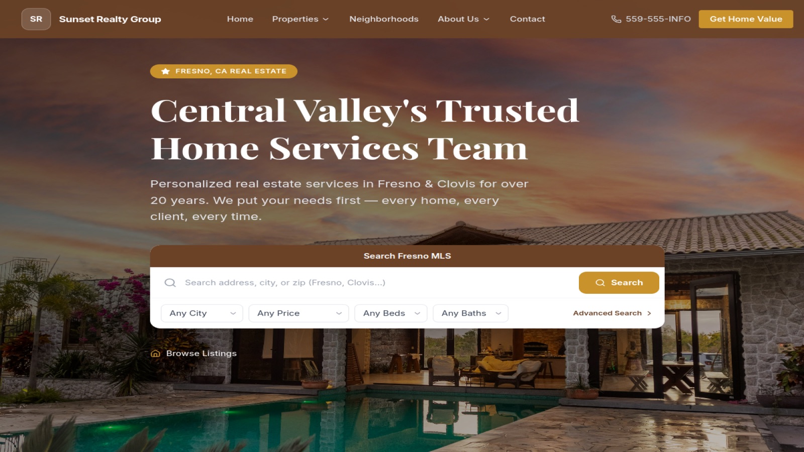 demo.builtbybrokers.com homepage